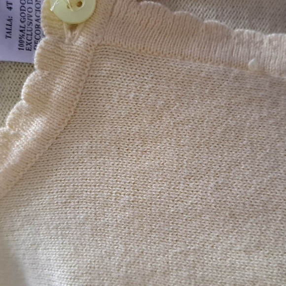 Blueberi Boulevard girls yellow cropped 4T sweater - Picture 3 of 4